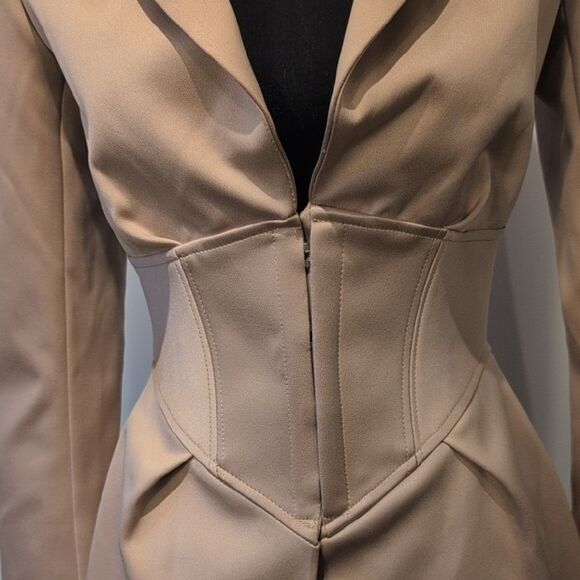 Beige Blazer Coat - Picture 14 of 15